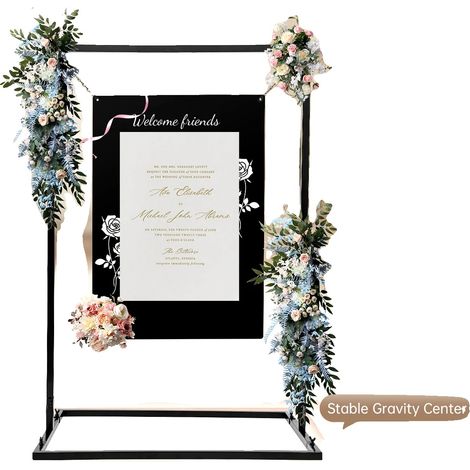 Soporte para letreros de boda, dimensiones 7550110 cm, diseño elegante (1/5)