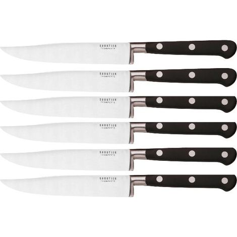 Set de 6 cuchillos para bistec con hoja lisa - Trompeta - Richardson Sheffield