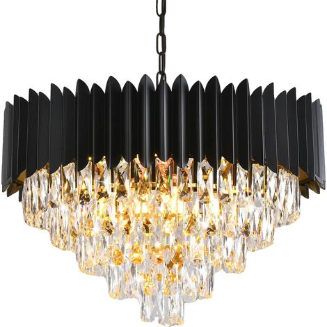 Chandelier, Design Élégant, Installation Polyvalente, noir, 300W, 7, changeable (1/5)