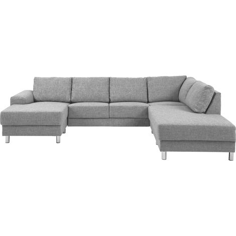 Calverton Canapé d'angle avec chaise longue à gauche en gris clair. (1/5)