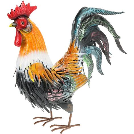 Figura de gallo para jardín, 40 cm (1/3)