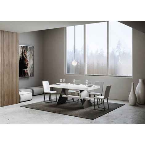 Tavolo Allungabile 180-440x90x77 cm Baita Bianco Frassino