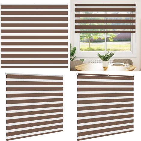 vidaXL Zebrarollo Braun 160x100 cm Stoffbreite 155,9 cm Polyester (1/5)