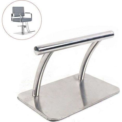 Repose-pieds en acier inoxydable, repose-pieds professionnel mobile, 30 x 19 x 18 cm, pièces de pédale pour coiffeur, beauté, spa, salon de massage des ongles, chaises de salon (1/4)