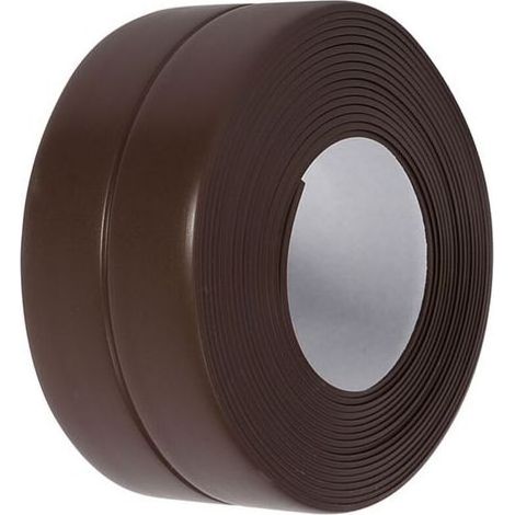 Bande d'étanchéité auto-adhésive pour salle de bain et cuisine, 4 rouleaux marron 38mm x 3.2m (1/4)