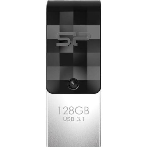 Silicon Power Mobile C31 unidad flash USB 128GB USB Type-A / USB Type-C 3.2 Gen 1 (3.1 Gen 1) Negro, Gris, Plata (1/2)
