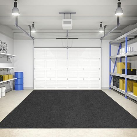 Goplus – Tapis de protection garage 252,5 x 221 cm – Double face antidérapant et absorbant – Lavable et réutilisable – Installation rapide avec ruban adhésif inclus
