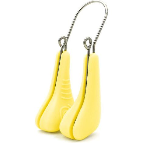 Pince-nez en silicone jaune indolore pour un nez plus fin et une arête nasale plus droite (1/5)
