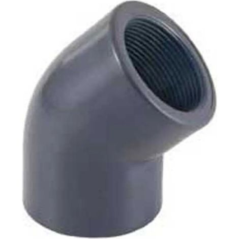 Raccord aquaforte 01763 coude PVC 45° 25 mm