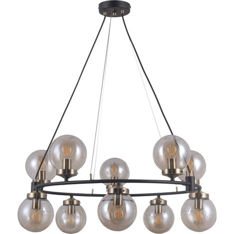 Italux Galvez Industrielle Retro-Deckenleuchte mit 10 Glühbirnen, E14 (1/3)