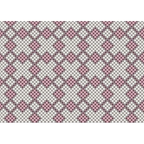 Mosaïque 2.5x2.5cm motif géométrique Palm Springs Biskra (2 couleurs) Brillant - Boîte de  m2