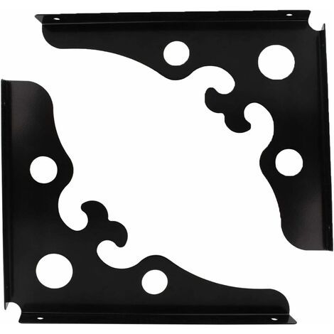 2 Pcs Support Étagère ​pour Montage Murale Fixation en Forme de L Équerres Étagère de Fixation Murale Supports Triangulaires de 90 Degrés en Métal Support D'angle ​Brace,Noir(225mm285mm)