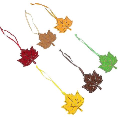 Weihnachtliche Ahornblatt-Anhänger, 6er-Set Filz-Hängeanhänger YS (1/5)