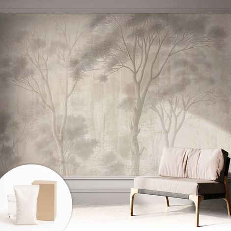 Tapete Vliestapete mit Kleber - trendige Wanddeko - elegant Fototapete für Wohnzimmer - Schlafzimmer Stilvolle Harmonie 312x219 cm