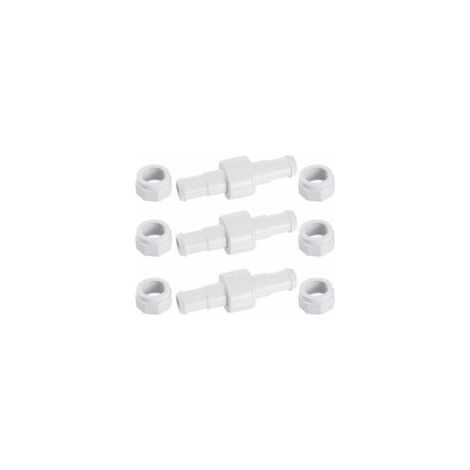 Set mit 3 drehbaren Schlauchverbindern D20 und 6 Düsen D15, kompatibel mit Poolreinigungsrobotern – Crezuo