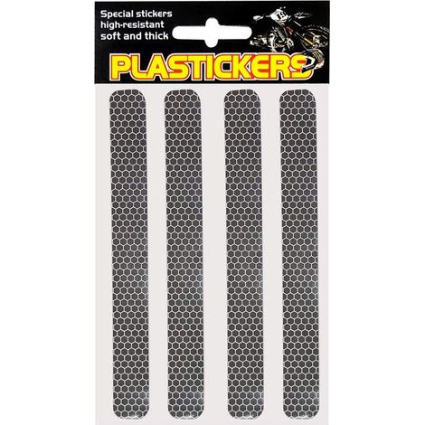 Strisce Rifrangenti per Plastiche Moto, Nero, 19, 2 x 9, 5 cm (1/2)