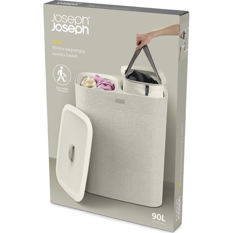 Joseph Joseph Tota cesta de ropa crema 90 litros