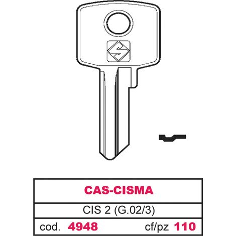 Silca CHIAVE ASC CIS 2 (G.VAC 3) CAS-CISMA 20.00 pz