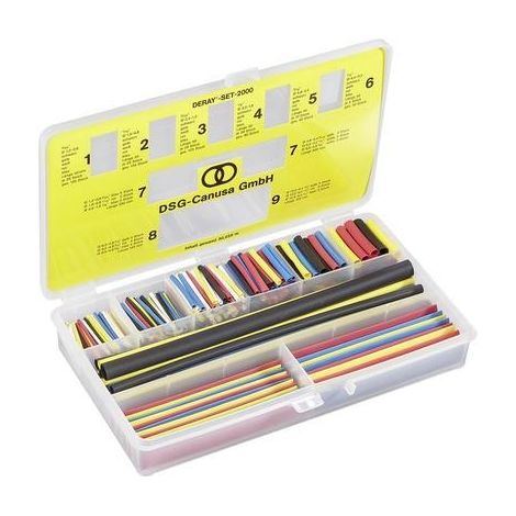 DSG Canusa Manguitos termorretráctiles 2:1 multicolor 135 piezas