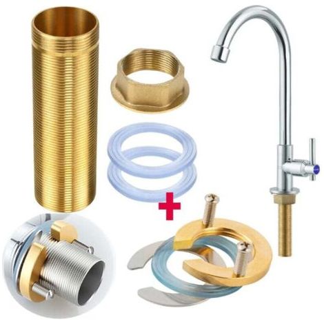 Kit de réparation de robinet, kit d'accessoires de fixation de filetage en laiton pour la réparation de robinet (M32-100mm) (1/4)