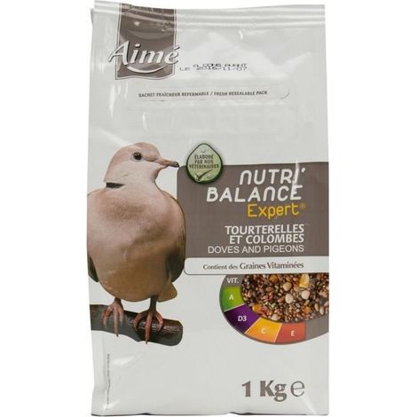 AIME NUTRI'BALANCE EXPERT MÉLANGE DE GRAINES - POUR TOURTERELLES ET COLOMBES - 1KG 100200