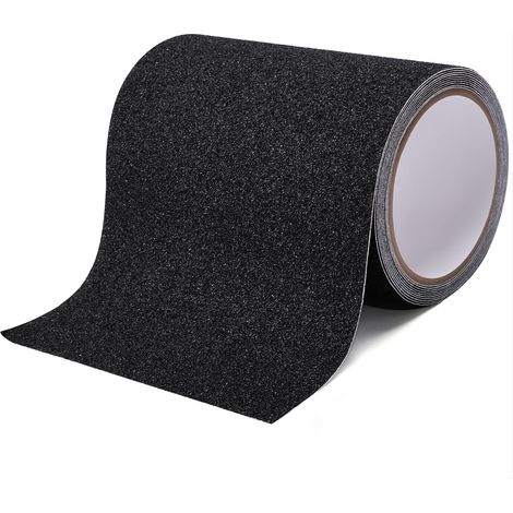 Bande Antidérapante Adhésive 15cm x 5m Bande Sécurité Antidérapant Imperméable Découpable Ruban Antidérapante Adhésive pour Escaliers, Marchepieds, Rampes, Extérieur et Intérieur Noir (1/5)