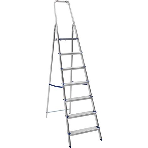 Scala Scaletto in Alluminio Piuma Max 100 kg 7 Gradini (1/2)