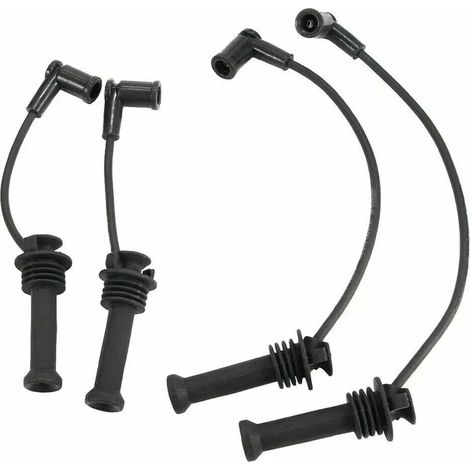Ignition Wire Set for Focus Mk2 Mk3 C-Max Fiesta V Fusion IV 2, OEM 1335369 1335377, 4PCS High Reliability Plastic Spark Leads Black Color For Easy Install Stable