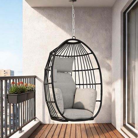Hamac grigio Scuro en acciaio Poliestere 75 x 62 x 107 cm (1/5)