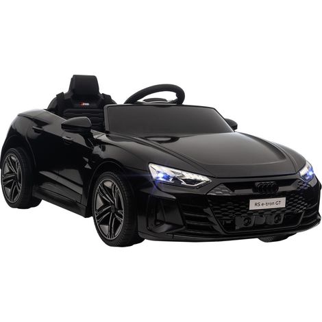 Auto elettrica per bambini Audi con cintura, telecomando e luci, nera 103x58x41 cm (1/4)