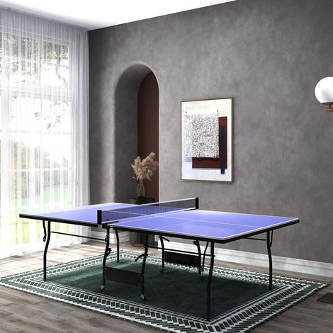 Table de ping-pong pliante, table standard avec filet, 3 balles et plateau de 12 mm. (1/5)