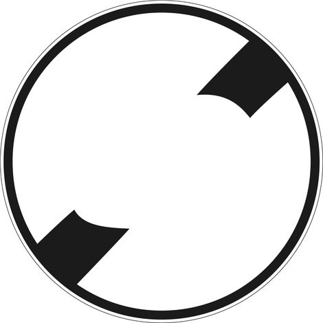 Panneau Fin d'Interdiction Fin de Limitation de Vitesse Personnalisable B33 – 450 mm – Signalisation Ronde Sécurité Routière – Modèle Bretagne – Aluminium Rétro-réfléchissant NF (1/3)
