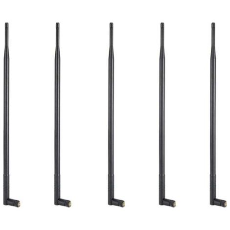 Wi-Fi-Antenne 5X 12 dBi, Dualband 2,4 GHz / 5 GHz, alto guadagno, alta portata, con connettore RP-SMA per reti wireless (1/4)