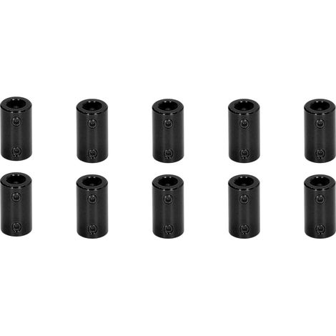 10 Manchons d'accouplement moteur pas à pas, diamètre 14mm, longueur 25mm, connecteur joint noir 5x8mm (1/5)