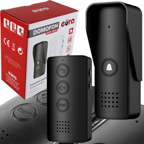 Citofono eura ADP-09A3 nero, vivavoce (1/5)