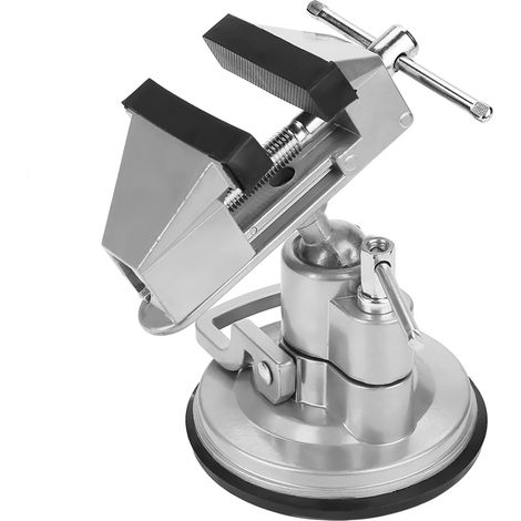 Morsa da tavolo universale in lega di alluminio, girevole con ventosa, per lavori fai da te e artigianato, base antiscivolo, 1095 g