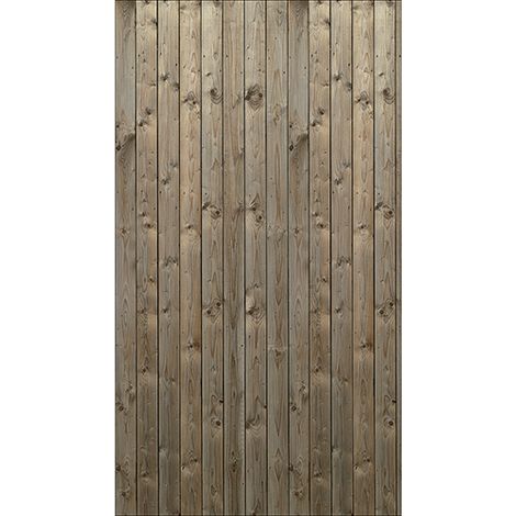 Sticker réfrigérateur et lave vaisselle, planches de bois découpés effet trompe l'oeil vertical, 180 cm X 100 cm (1/4)