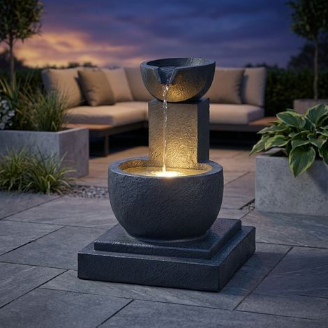 Fengshui Falls Hybrid Solar Garden Water Feature (1/2)