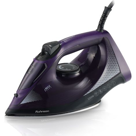 Fer à repasser R355, semelle en acier inoxydable, 2200 W, réservoir de 350 ml, système anti-gouttes et anticalcaire, système autonettoyant, protection contre la surchauffe, cordon d'alimentation flexi (1/5)