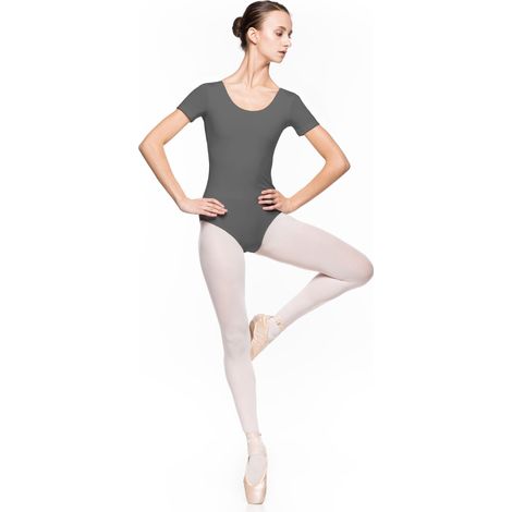 Carmen - justaucorps de gymnastique adulte pour la danse, couleur graphite. Justaucorps de ballet Carmen pour la danse et la gymnastique, couleur graphite. S (1/4)