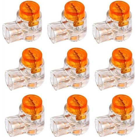 50pcs Scotchlok UY Connecteur Etanche,Connecteurs de CâBle Remplis des RéSines Colliers de Connexion Pour Jardin & ExtéRieur la Tondeuse à Gazon Robotique (1/4)