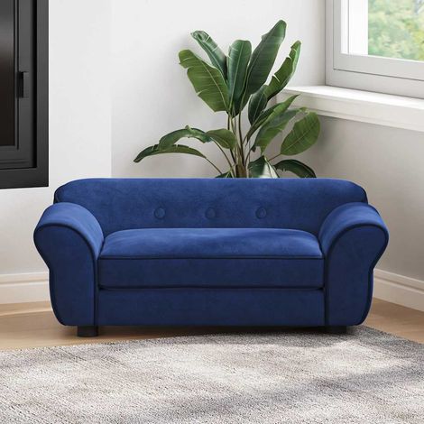 vidaXL Hundesofa Blau 72x45x30 cm Plüsch
