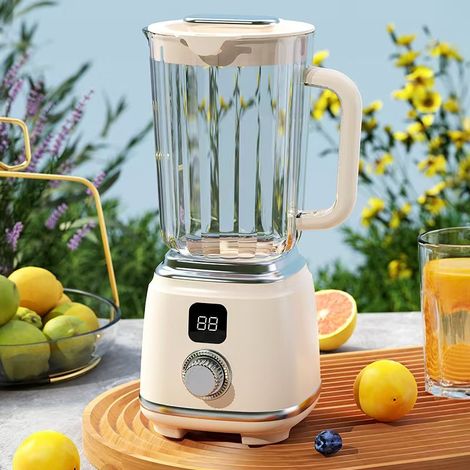 Extracteur de jus numérique à bouton, capacité de 600 ml, deux vitesses, 10 lames en acier inoxydable 304, batterie de 3000 mAh. (1/5)