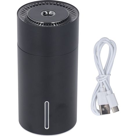 USB-Auto-Luftbefeuchter mit 3 Geschwindigkeitsstufen – Aromatherapie-Induktion, LED-Licht, Lufterfrischer, praktisches Muttertagsgeschenk (Schwarz)