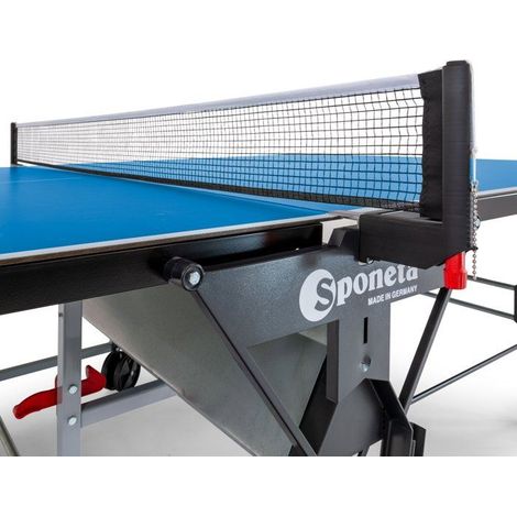 Table tennis de table - SPONETA - S3-47 e - Pliable - Usage extérieur - Demi-plateau relevable - Gris et bleu