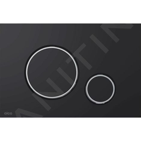 Alca Thin - Contrôle affleurant, antibactérien, noir mat/chrome brillant M778 (1/3)