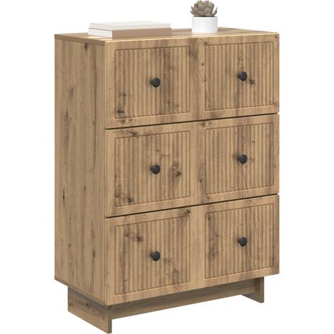 Maison Exclusive - Mobile con Cassetti Rovere Artigianale 66 x 34,5 x 90 cm