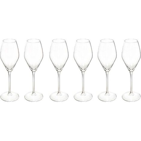 Lot de 6 Flûtes à Champagne "Silvia" 21cl Transparent