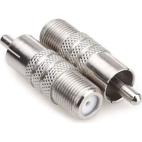 Type Femelle Prise RCA Composite Phono Adaptateur Vidéo Mâle Coax Cable Splitter Adaptateur Connecteur, connecteurs f connecteurs de câble Satellite connecteurs antenne -Paquet de 2 (1/5)