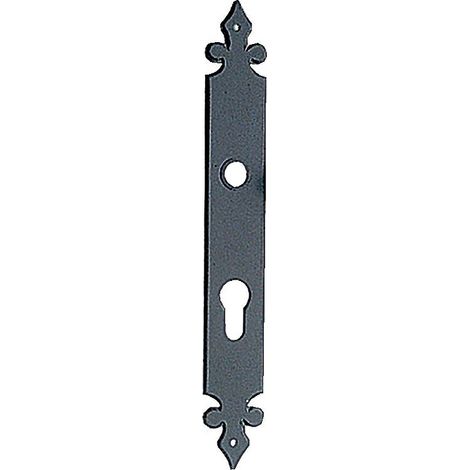 Tirard – Plaque aluminium finition blanc 270 x 36 mm – Entraxe 70 mm pour serrure à cylindre – Durable et esthétique pour grilles et portails